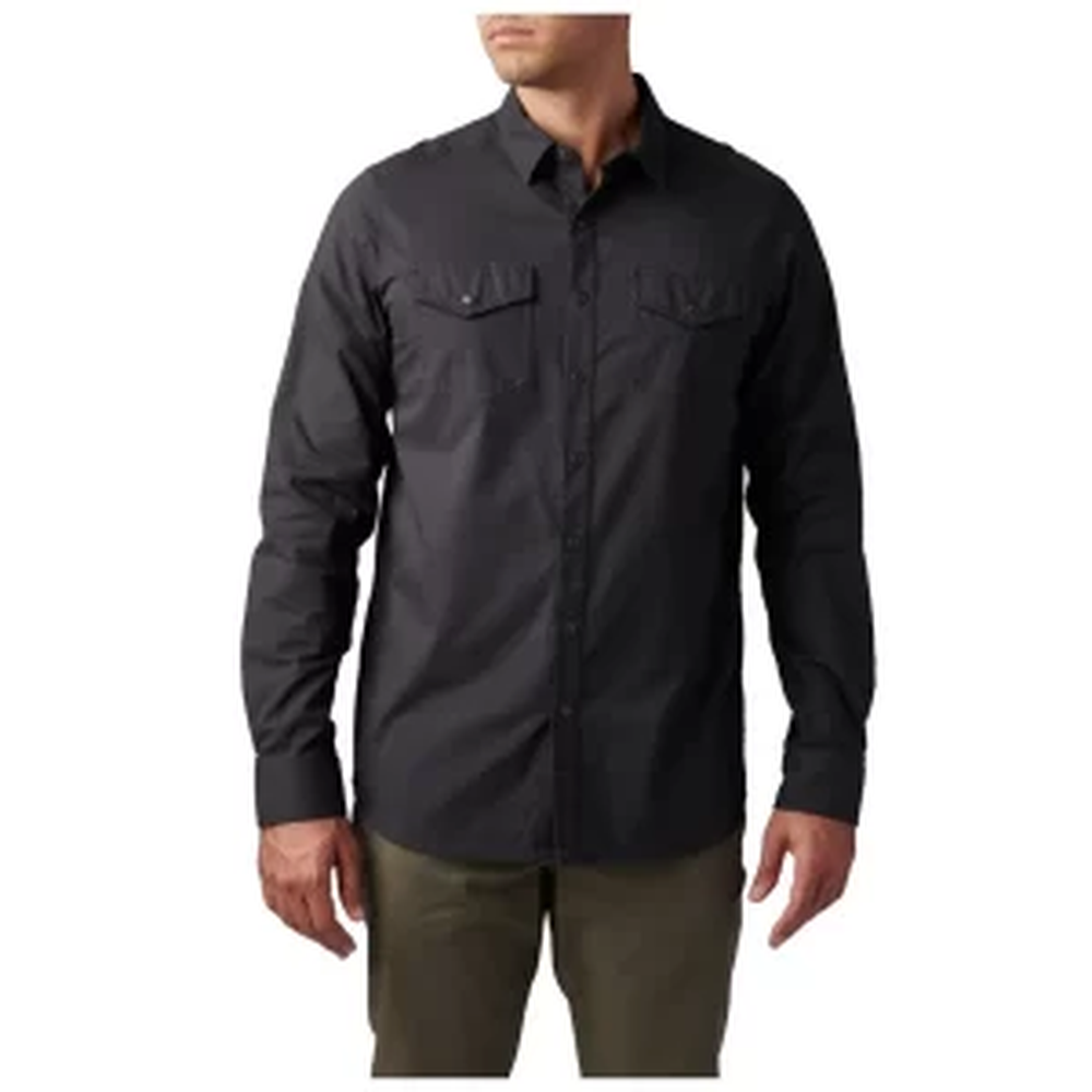 Camisa Gunner Solid de manga ancha